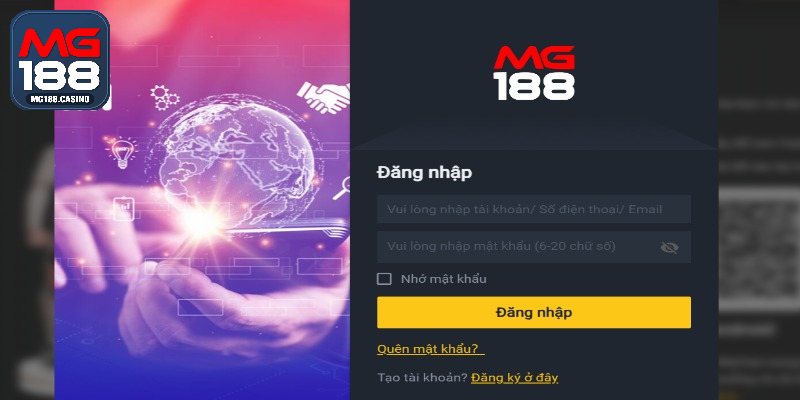 Hướng dẫn đăng nhập MG188 cho newbie