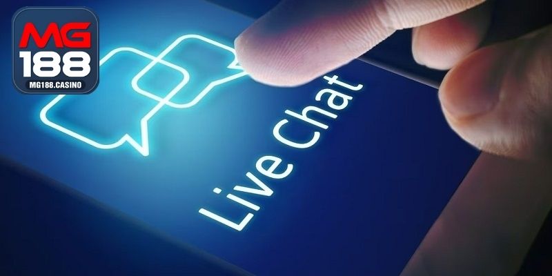 Liên hệ MG188 qua tính năng live chat hỗ trợ miễn phí