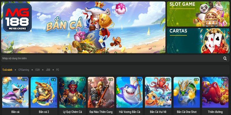 Những điểm thú vị tại sảnh bắn cá MG188