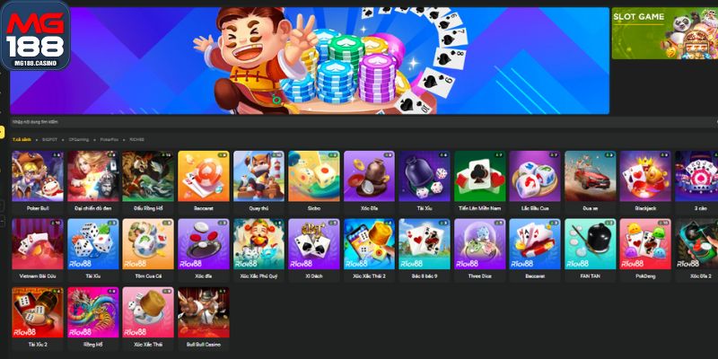 Sảnh game bài hiện đại, ấn tượng